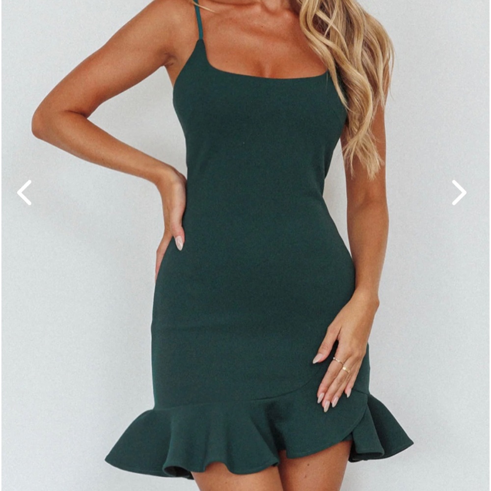 Selfie Leslie Forest Green Dress